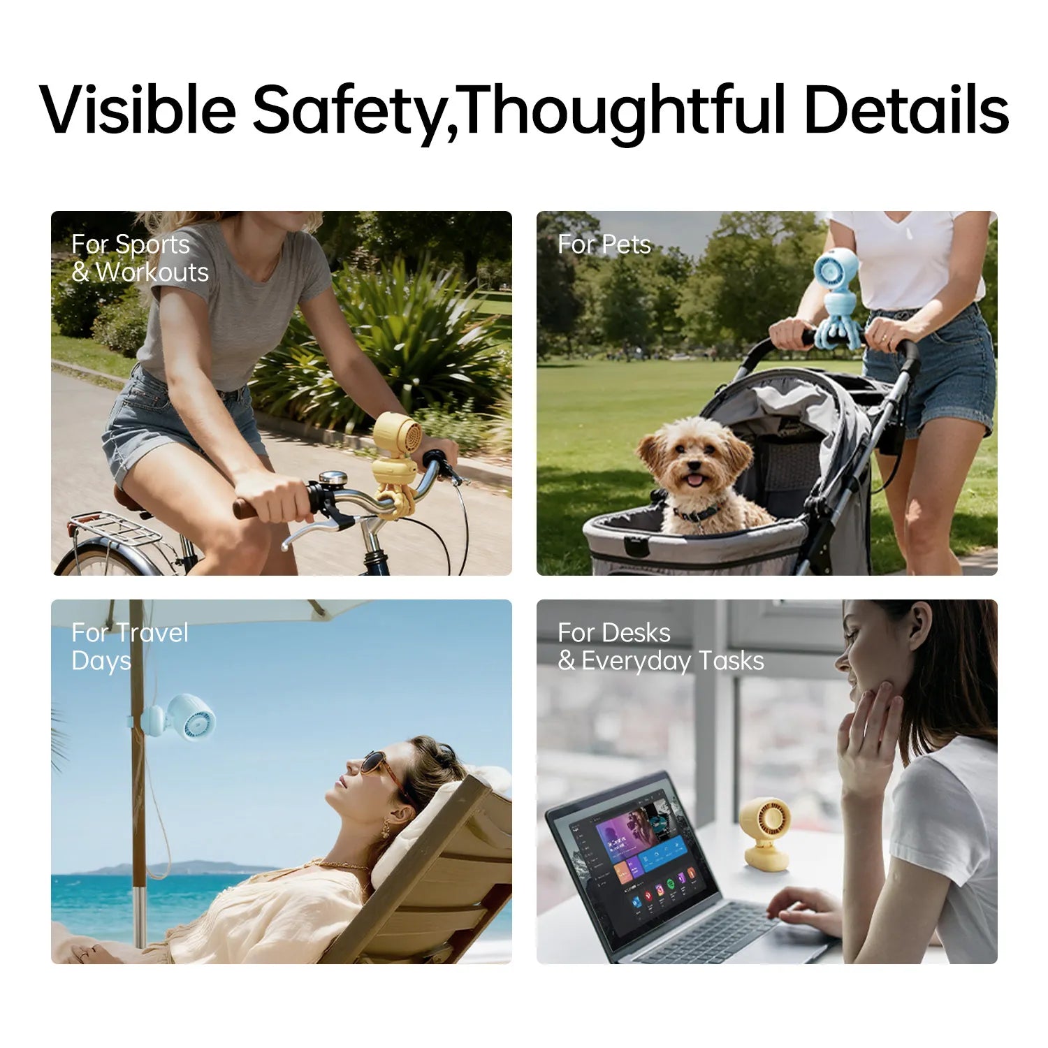 JisuLife Stroller Fan 4