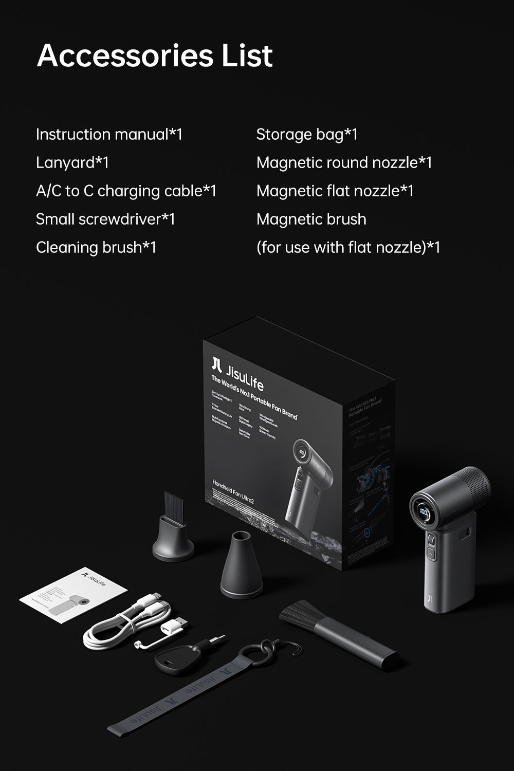 JISULIFE ハンディファン 製品型番　Handheldfan Ultra2 JisuLife Handheld Fan Ultra2